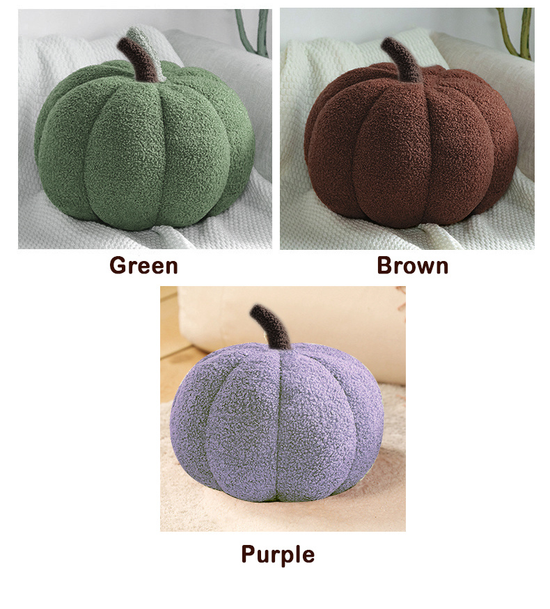 Cute Pumpkin Pillow Plush Stuffed 3D Toy-8